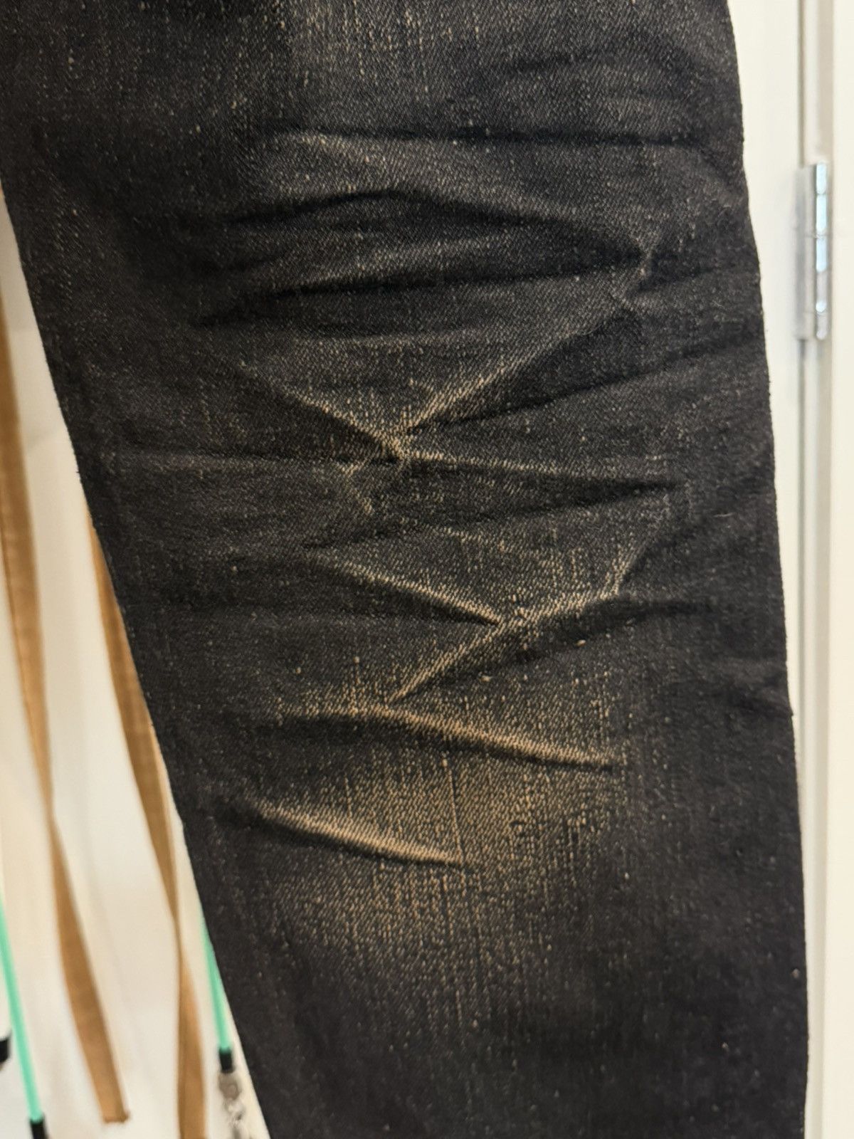 Pure Blue Japan Tea Core Dyed Black Selvedge Jeans - TCD-003-BK Size US 30 / EU 46 - 9 Thumbnail