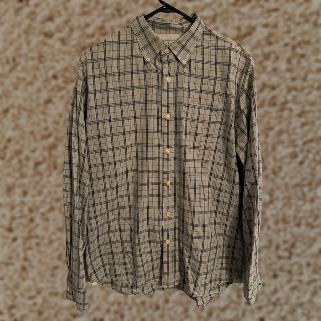 Grayers Grayers Clothiers Shirt Light Gray Plaid Button Up Casual Dress Shirt L/S Men's L Size US L / EU 52-54 / 3 - 1 Thumbnail