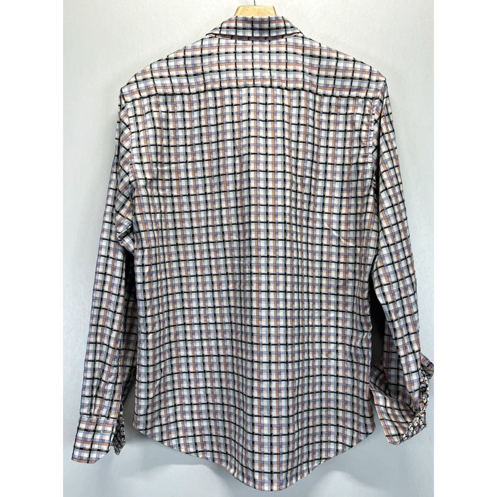 Robert Graham Robert Graham Plaid Button Up Shirt Mens Large Skull Flip Cuff Multicolor Cotton Size US L / EU 52-54 / 3 - 2 Thumbnail