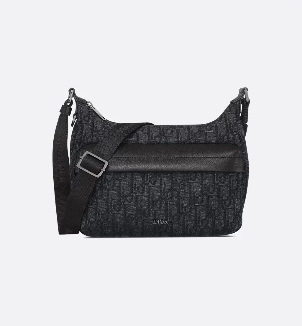 Dior Small Rider Soft Hobo Bag in Black, Men's