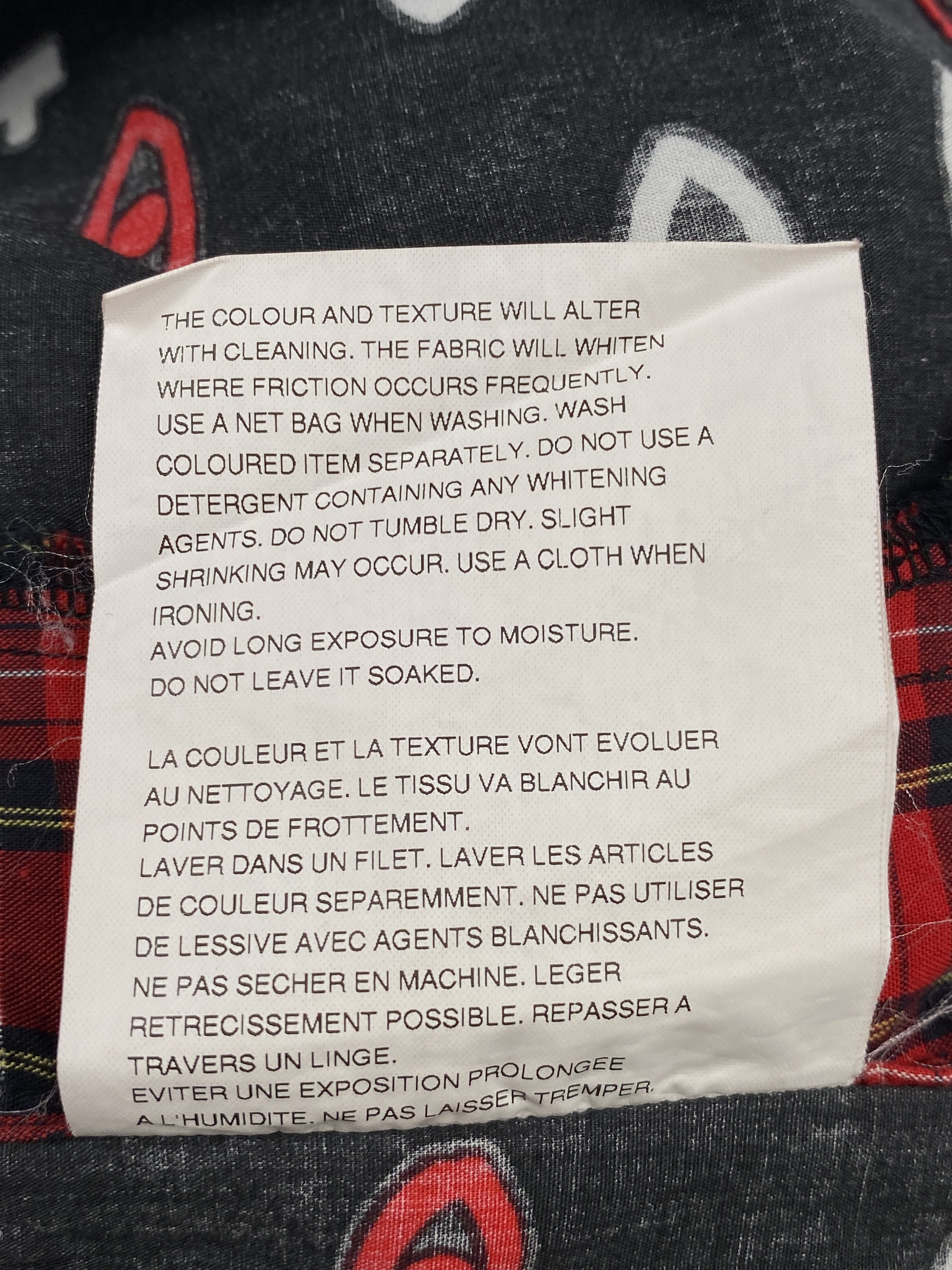 Comme des Garcons Black AD2015 Eyes All-Over Print Flannel Long Sleeves Shirt Size US XS / EU 42 / 0 - 17 Thumbnail