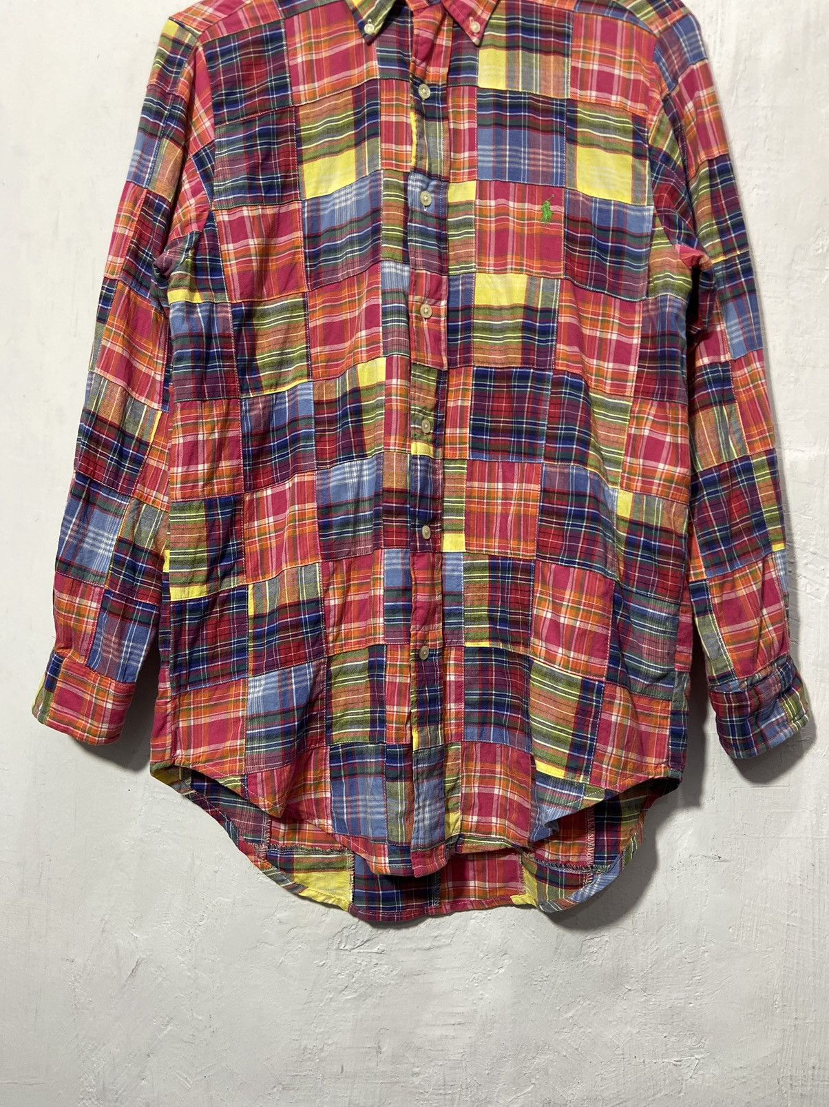 RRL Ralph Lauren Vintage Polo Ralph Lauren Patchwork Shirt Kapital Style Size US M / EU 48-50 / 2 - 3 Thumbnail