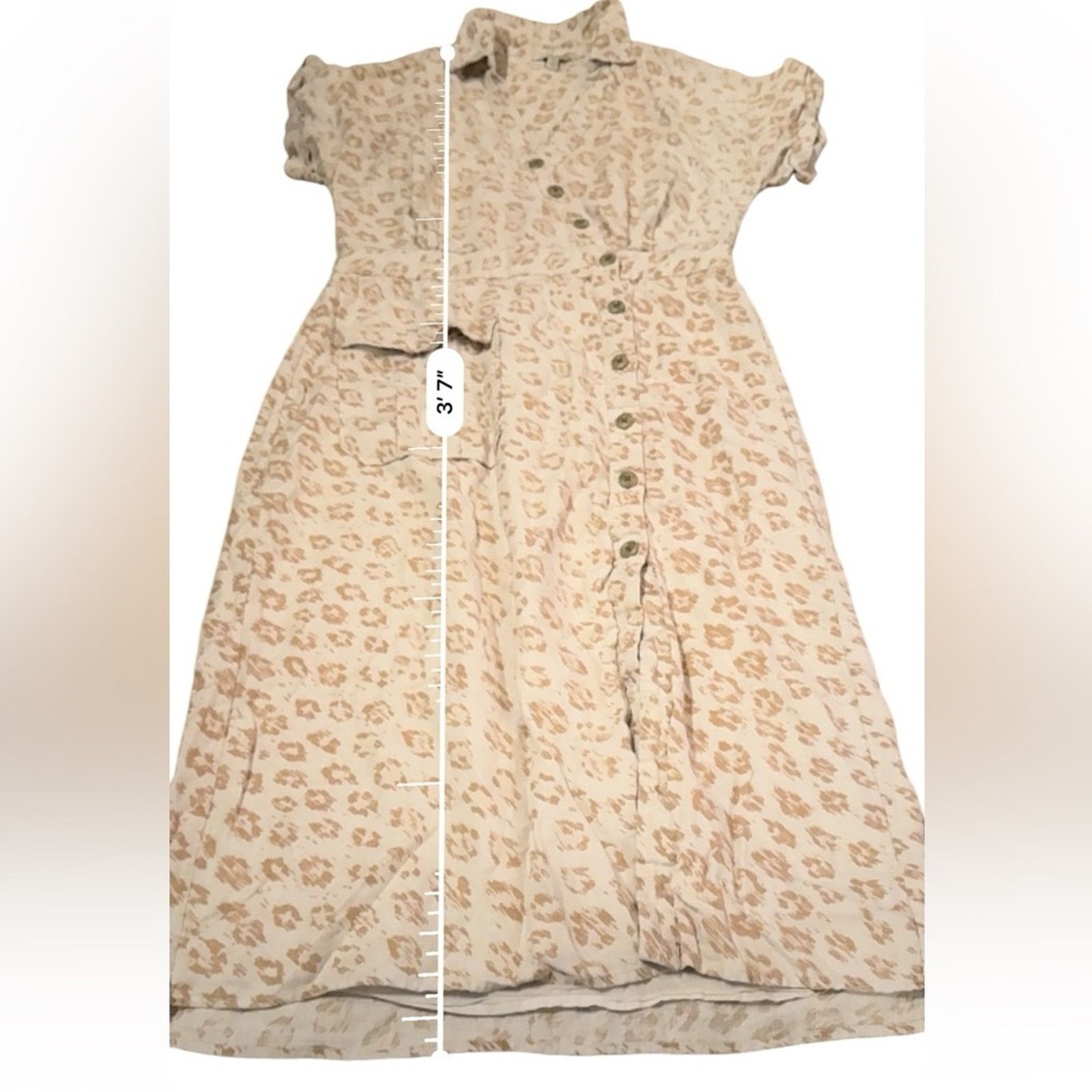 Joie Joie Coady 100% Linen Leopard Animal Print Midi Dress Sz XS Size XS / US 0-2 / IT 36-38 - 11 Thumbnail