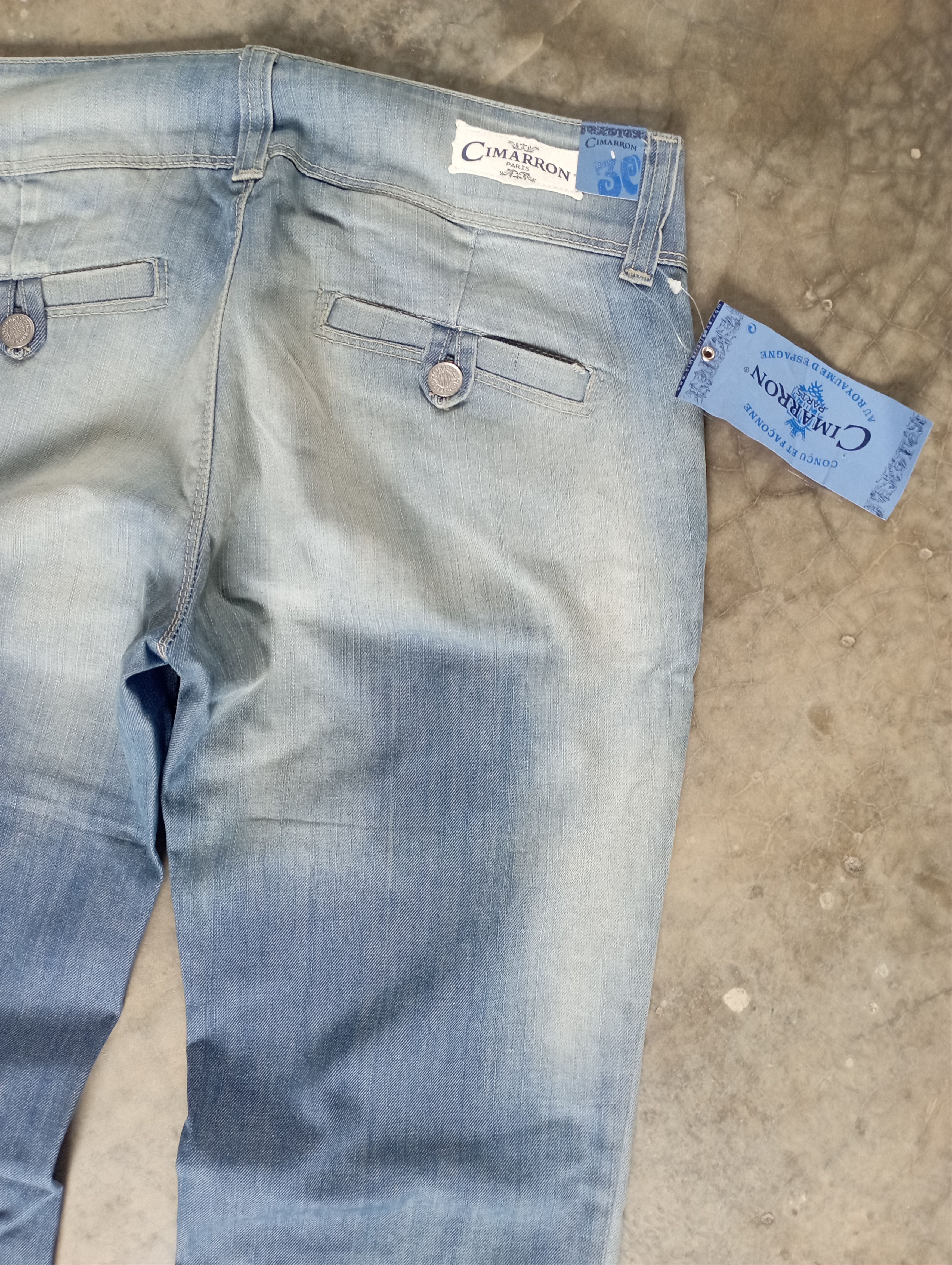 Tornado Mart Super Flare Jeans Cimarron Paris Blue Washed Bootcut Jeans Size 30" / US 8 / IT 44 - 11 Thumbnail