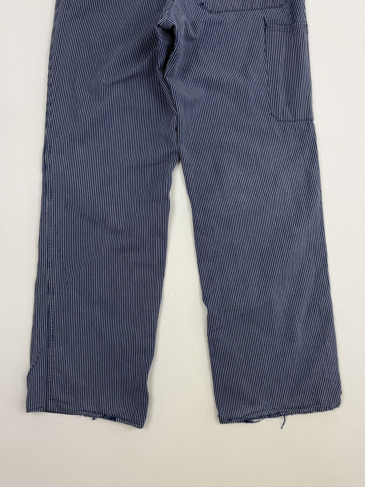 Vintage 1970’s Vintage Distressed Euro Hickory Stripe Work Pants Size US 34 / EU 50 - 10 Thumbnail