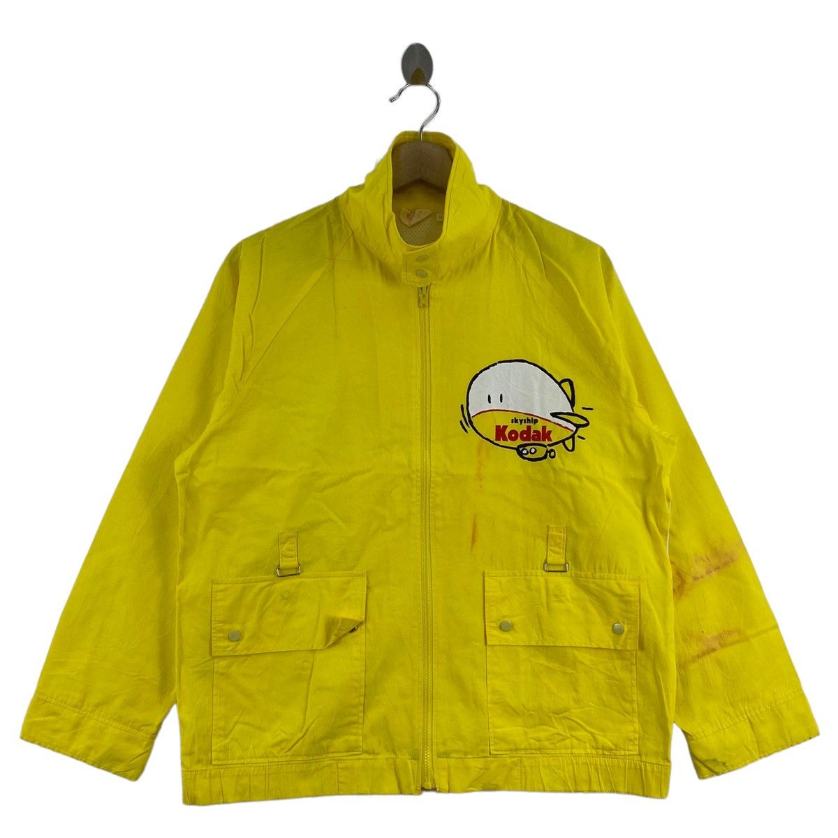Kodak Vintage 90s SKYSHIP KODAK Brand Print Yellow Bomber Jacket Size US M / EU 48-50 / 2 - 3 Thumbnail
