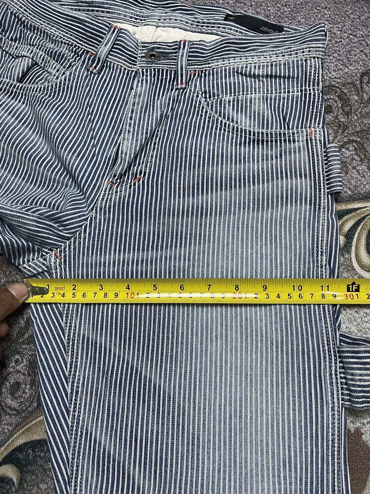 Japanese Brand × Johnbull Vintage John Bull Carpenter Stripe Denim Pant Size US 30 / EU 46 - 13 Thumbnail