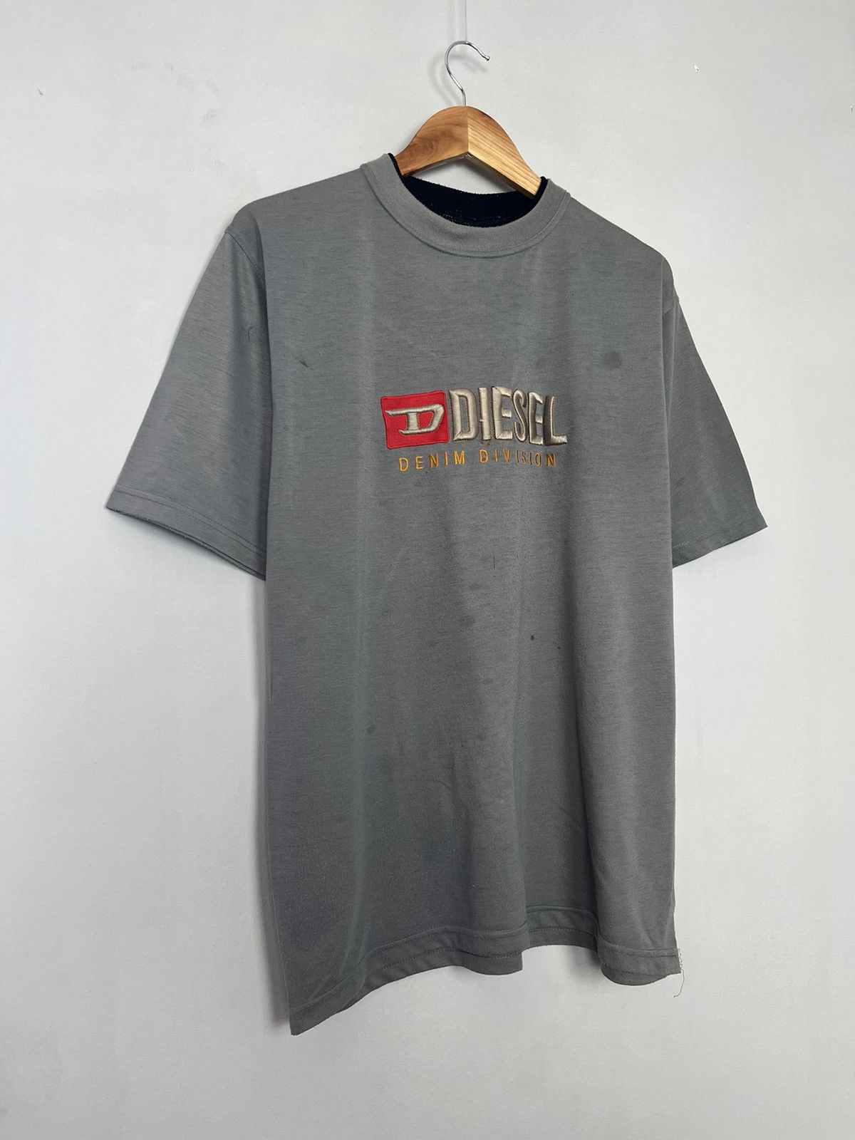 Diesel × Vintage Diesel Avant Garde Vintage Big Logo Y2K Tee Shirt Size US L / EU 52-54 / 3 - 4 Thumbnail