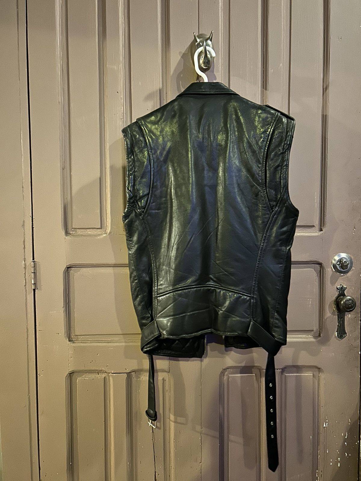 Blk Dnm Blk leather vest Size 38L - 4 Thumbnail