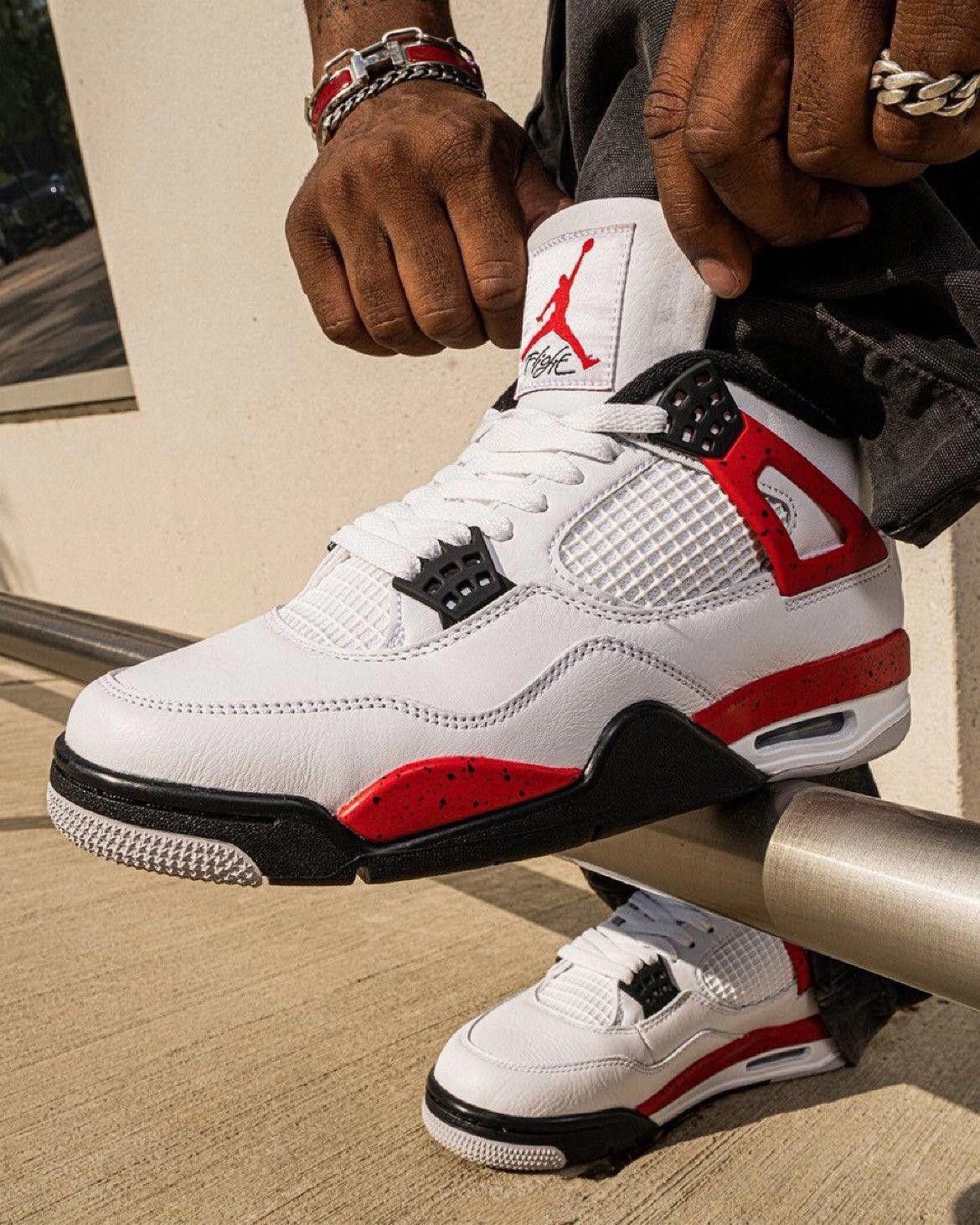 Jordan Brand Jordan 4 Retro Red Cement Size US 10 / EU 43 - 11 Thumbnail