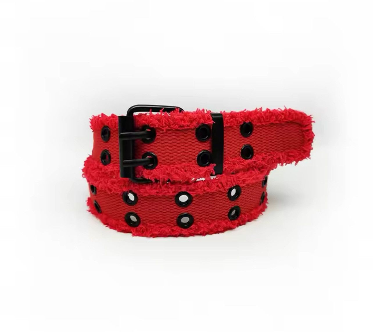 Designer 115cm Hairy Red Belts Size ONE SIZE - 1 Thumbnail