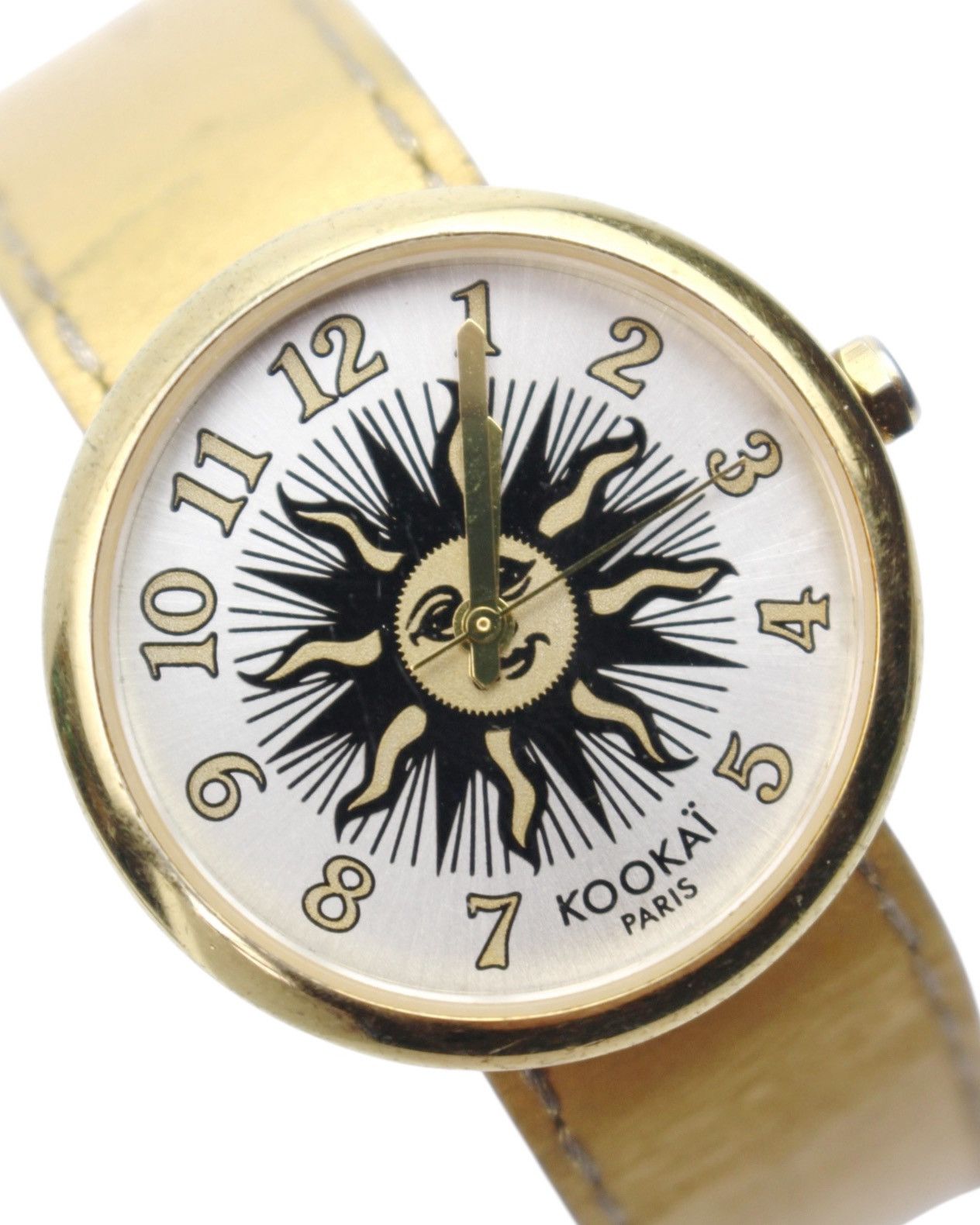 Hysteric Glamour 2000S KOOKAÏ PARIS CELESTIAL SUN METALLIC GOLD STRAP WATCH Size ONE SIZE - 7 Thumbnail