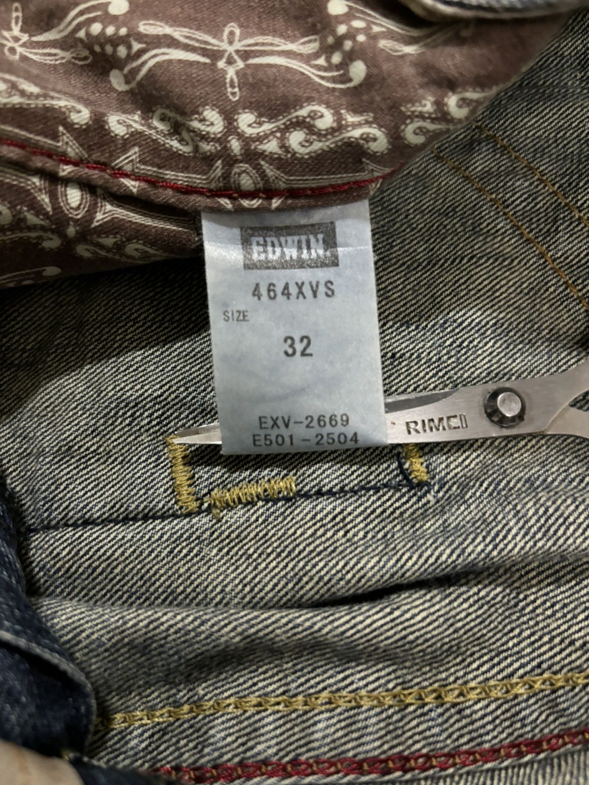 Edwin Exclusive Vintage Edwin XV Dirt Blue Wash Baggy Ripped Jeans Size US 33 - 22 Thumbnail