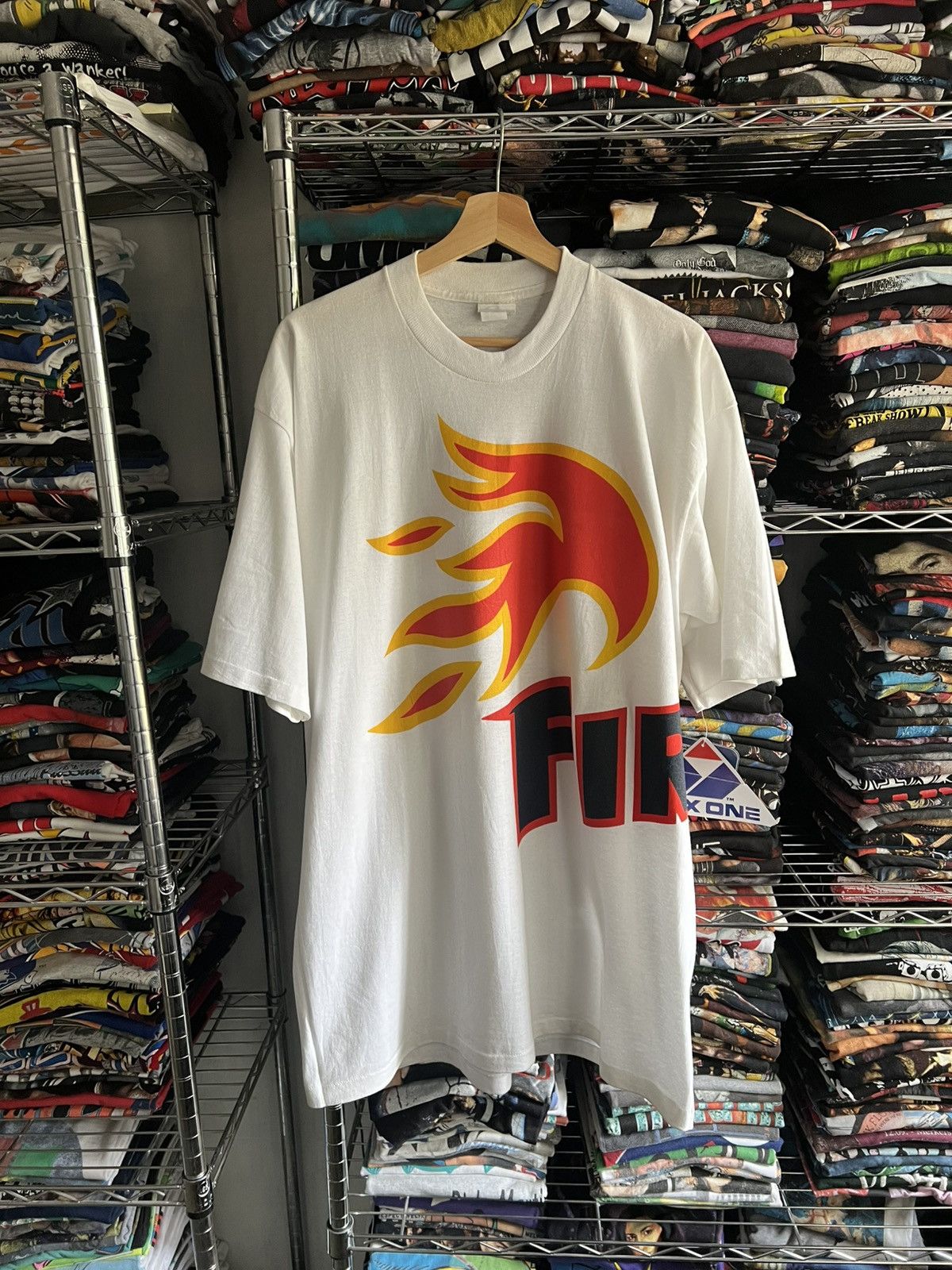 Apex One 90s NFL World League Fire Single Stitch Tee Size US XL / EU 56 / 4 - 1 Thumbnail