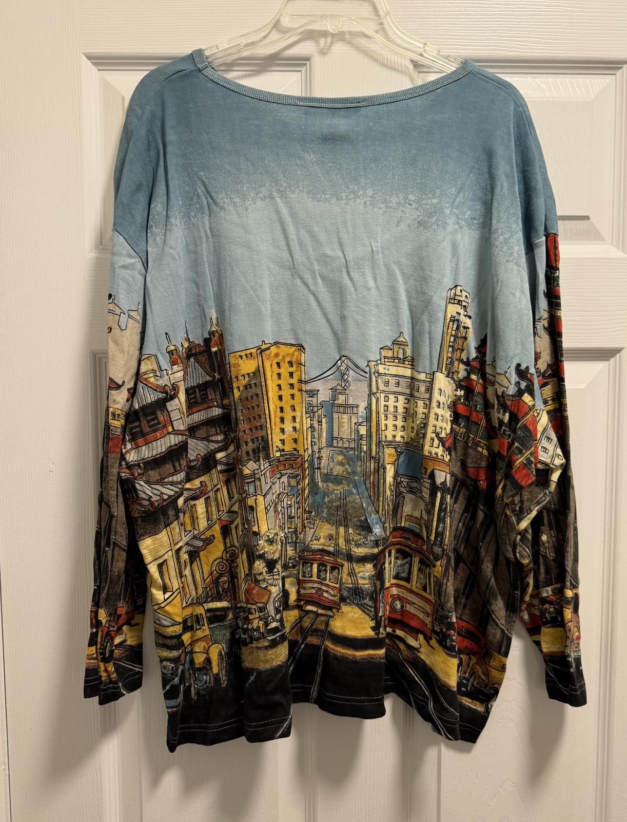 Designer Blouse cardigan Flamingo San Francisco Cable Car Sweater 3X Size M / US 6-8 / IT 42-44 - 3 Thumbnail