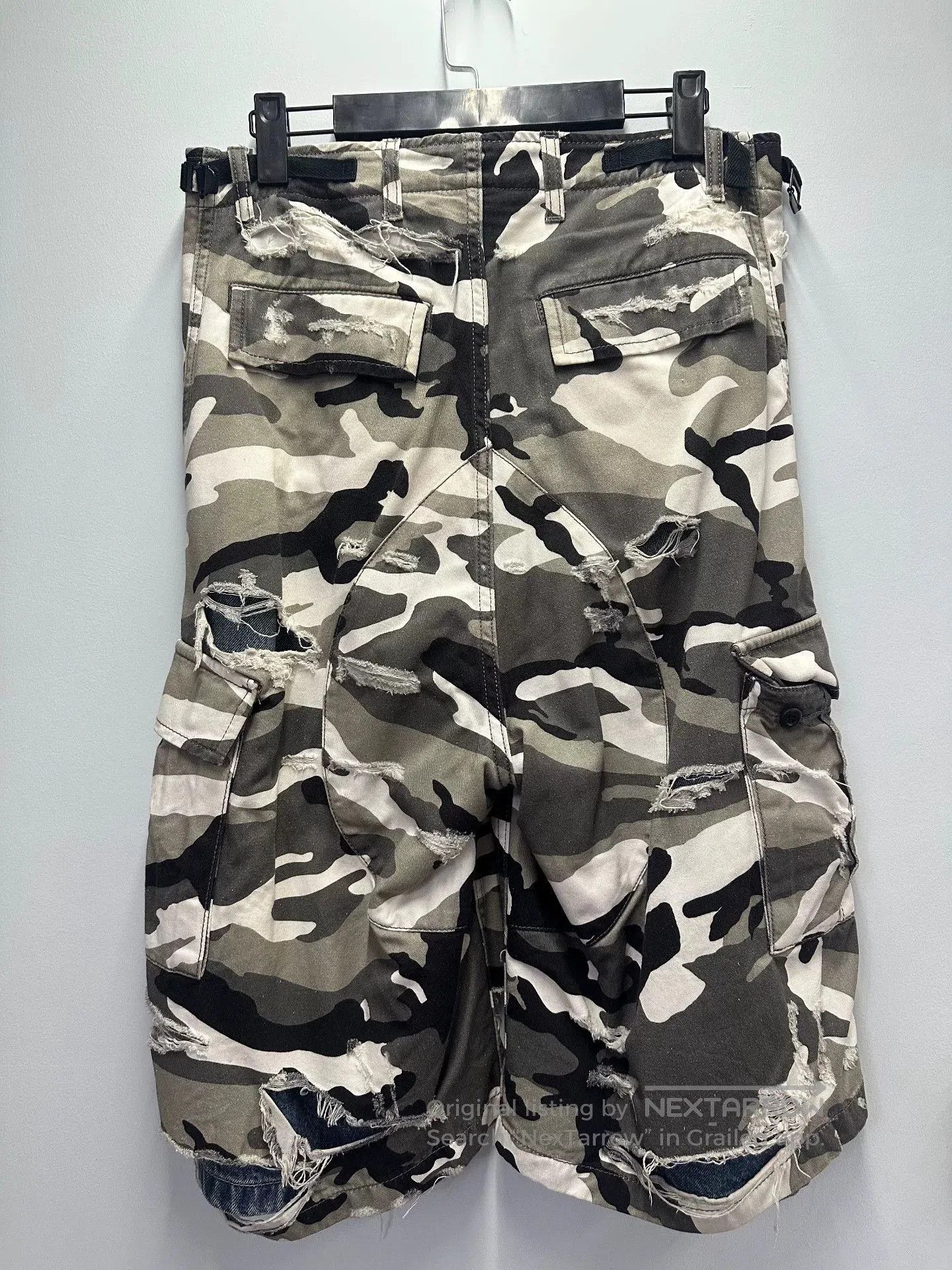 Balenciaga Balenciaga Camo Layered Denim Shorts. Size US 26 / EU 42 - 2 Thumbnail