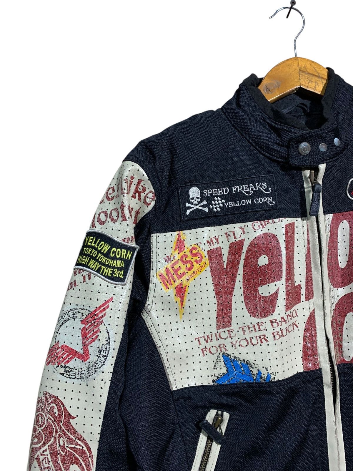 YELLOW CORN 🔥VTG YELLOW CORN SLEDGE HAMMER RACING BIKERS JACKET Size US L / EU 52-54 / 3 - 4 Thumbnail
