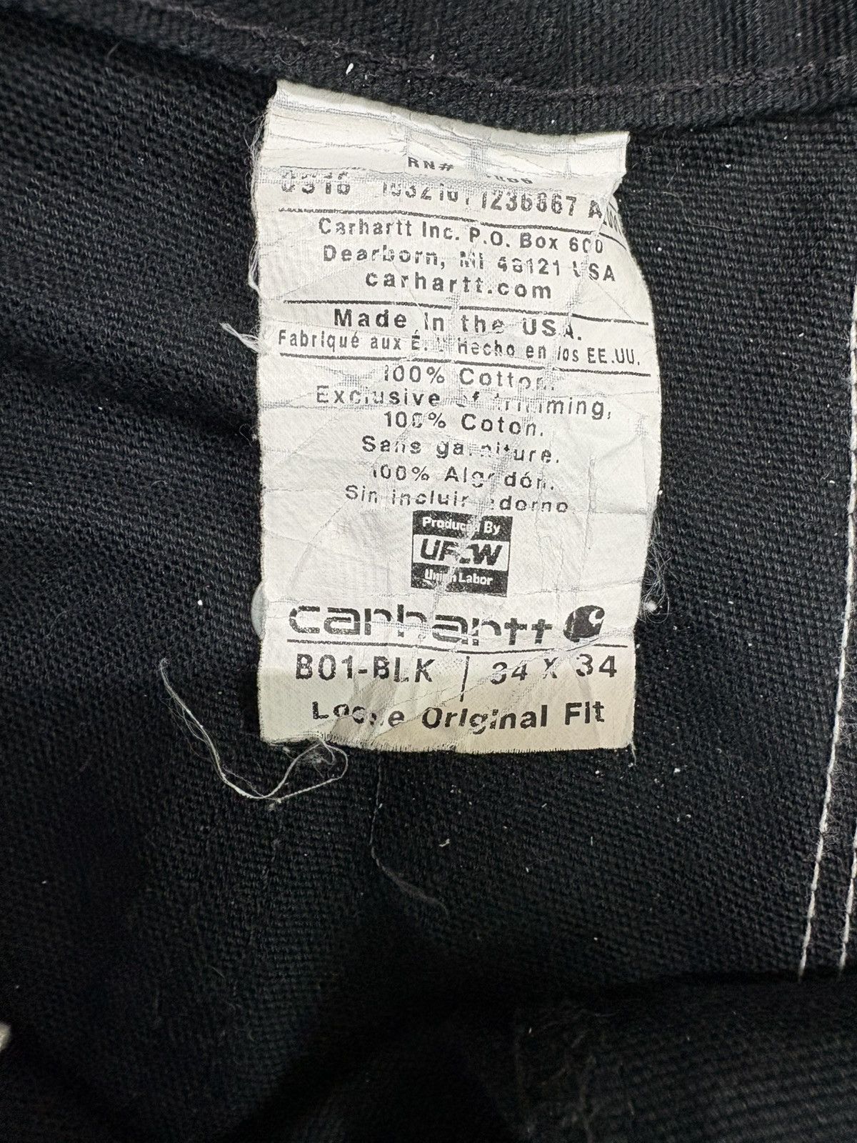 Carhartt Black Carhartt Double Knee Pants - Made in USA Size US 34 / EU 50 - 4 Thumbnail