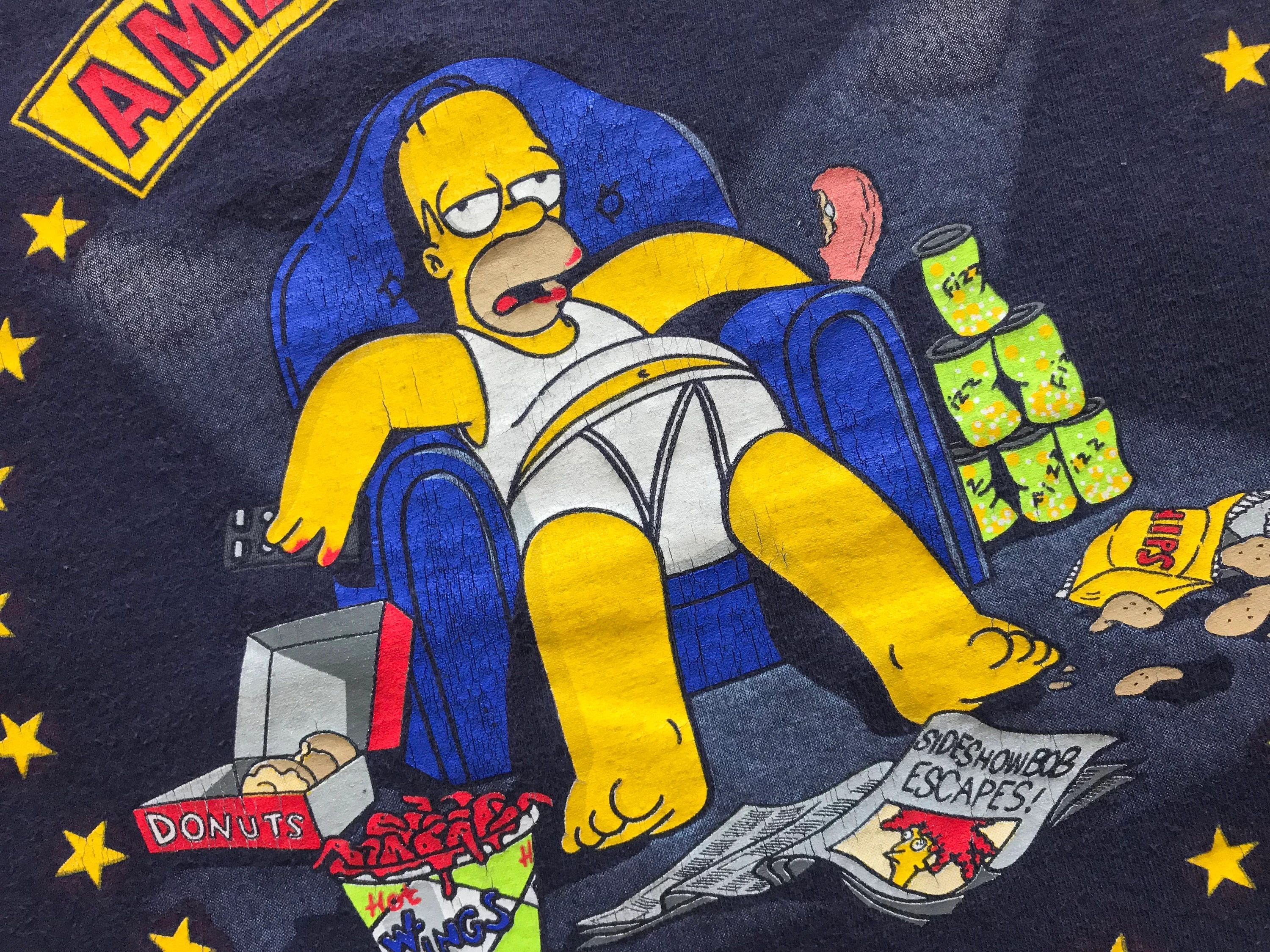 The Simpsons Vintage 2003 HOMER SIMPSON T shirt American Idle Tee Fox Y2K Size US XXL / EU 58 / 5 - 7 Thumbnail
