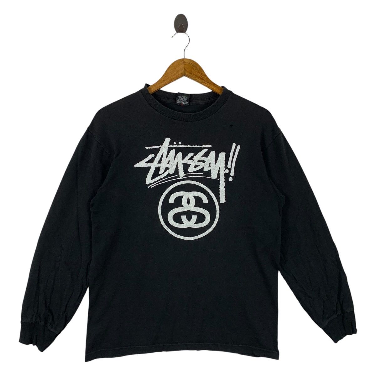 Vintage 90s STUSSY big logo long sleeve tee