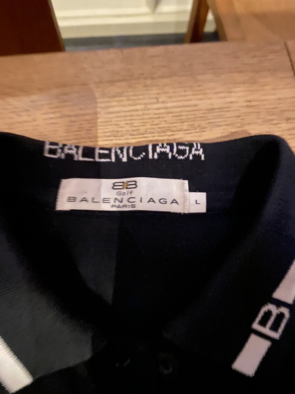 Balenciaga Vintage black balenciaga long sleeve polo Size US L / EU 52-54 / 3 - 3 Thumbnail