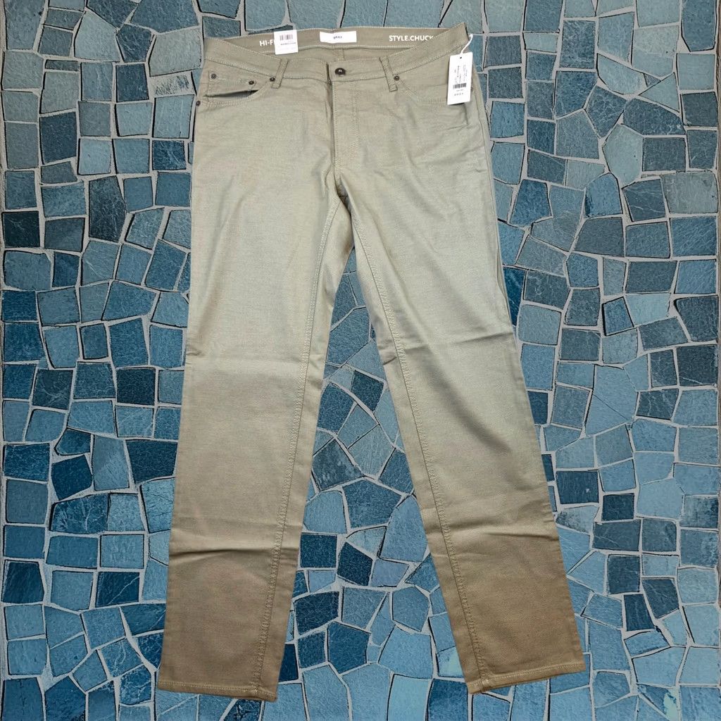 Brax Pants Mens 38x34 Green Casual Two-Tone Tech Hi-Flex Chuck Diamond Smoothie New, Men's