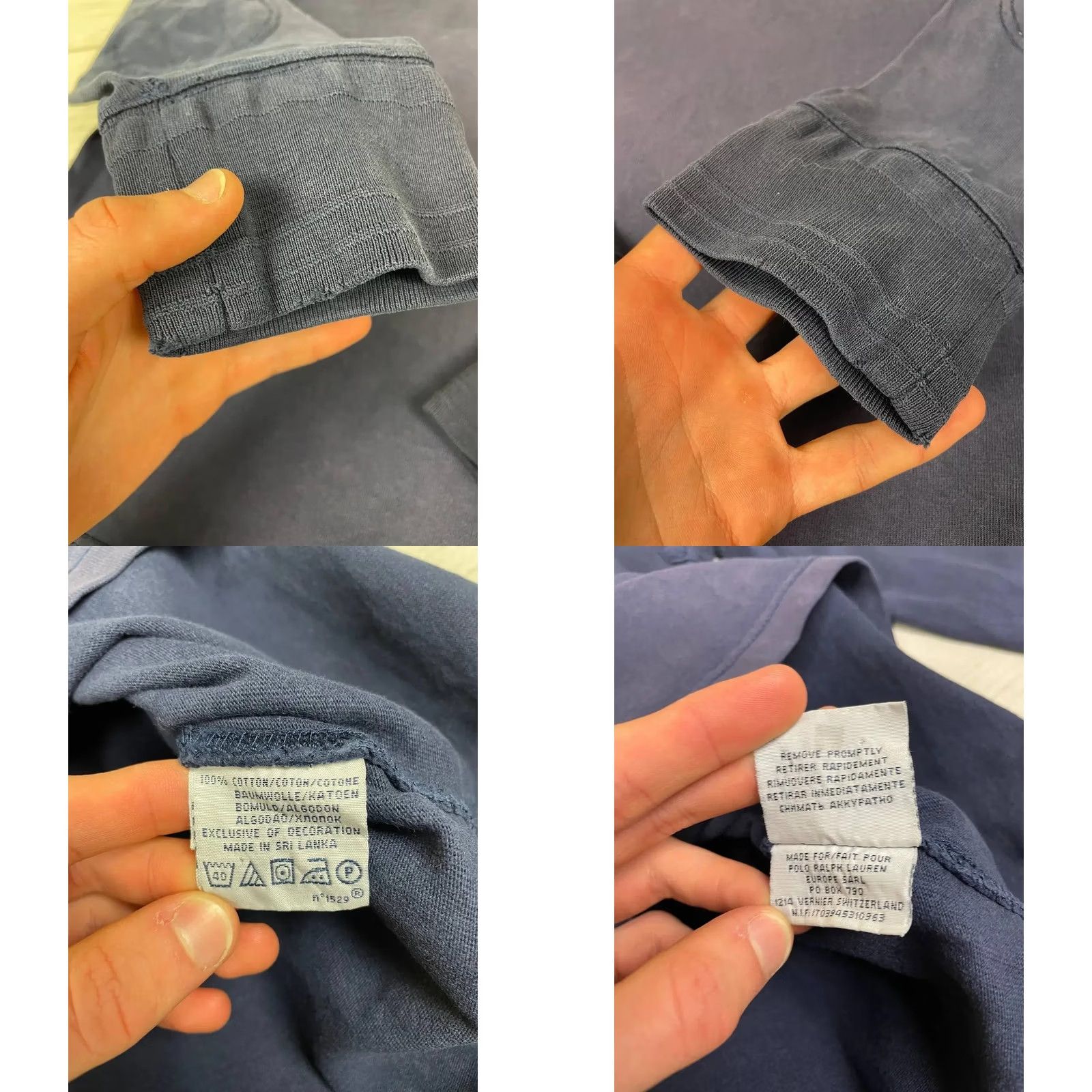 Polo Ralph Lauren VINTAGE Polo Ralph Lauren Polo Big Pony Rugby Shirt L Men Blue Regular Knit Cotton Long Sleeve with Logo Size US L / EU 52-54 / 3 - 9 Thumbnail