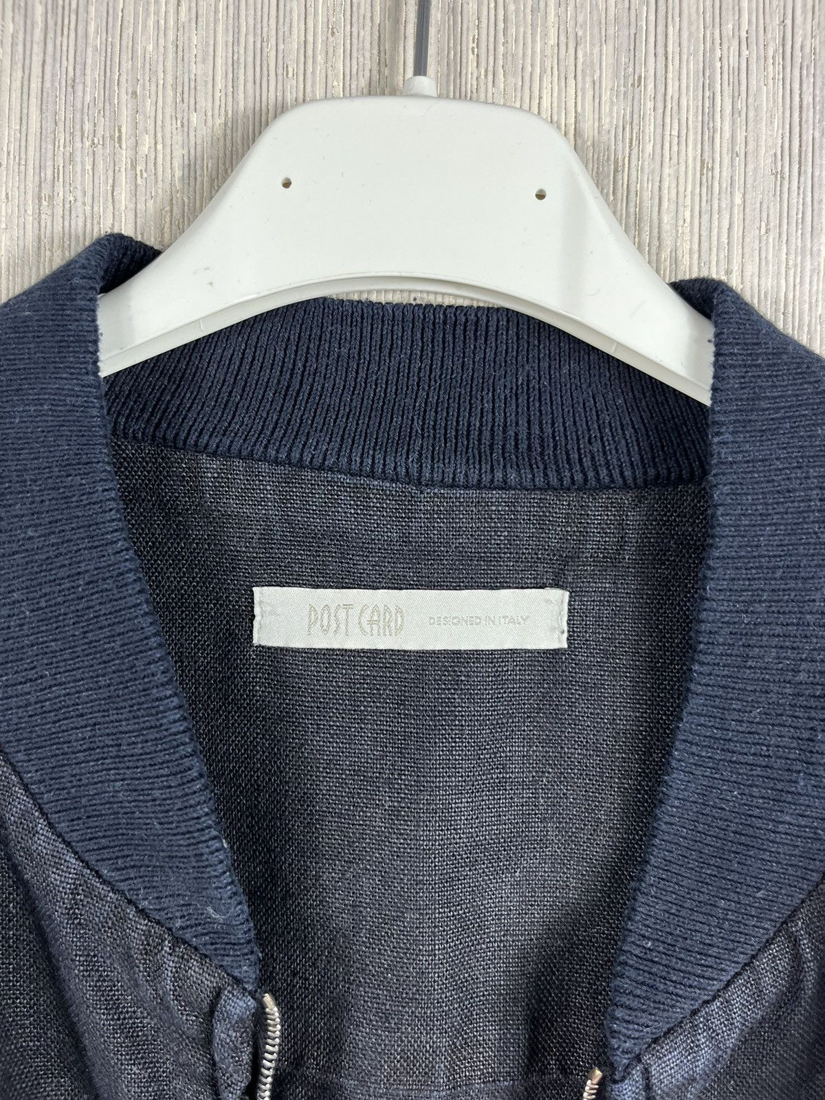 Other Post Card linen cropped navy bomber jacket boxy riri luxury Size XL / US 12-14 / IT 48-50 - 14 Thumbnail