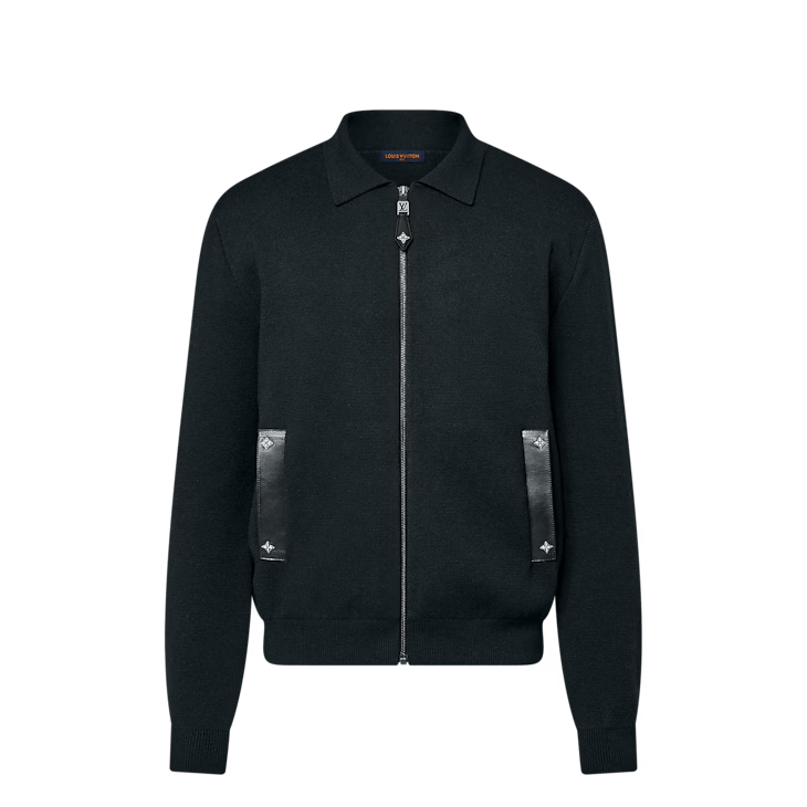 Louis Vuitton Knit Blouson With Leather Details Size US XL / EU 56 / 4 - 1 Thumbnail