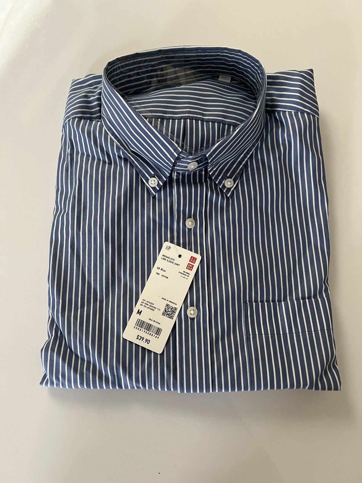 Uniqlo Broadcloth Long Sleeve Shirt Size US M / EU 48-50 / 2 - 1 Thumbnail