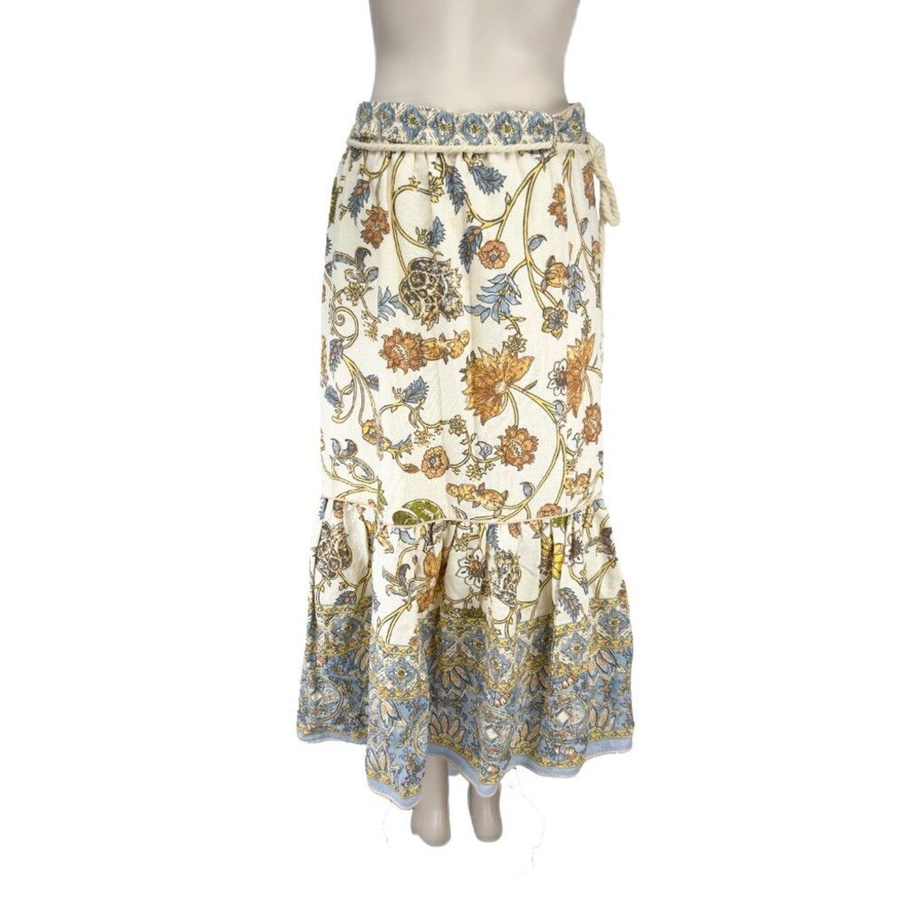 Other NEW* HOUSE OF HARLOW 1960 Floral Beige Red Blue Maxi Skirt S Size 27" / US 4 / IT 40 - 3 Thumbnail