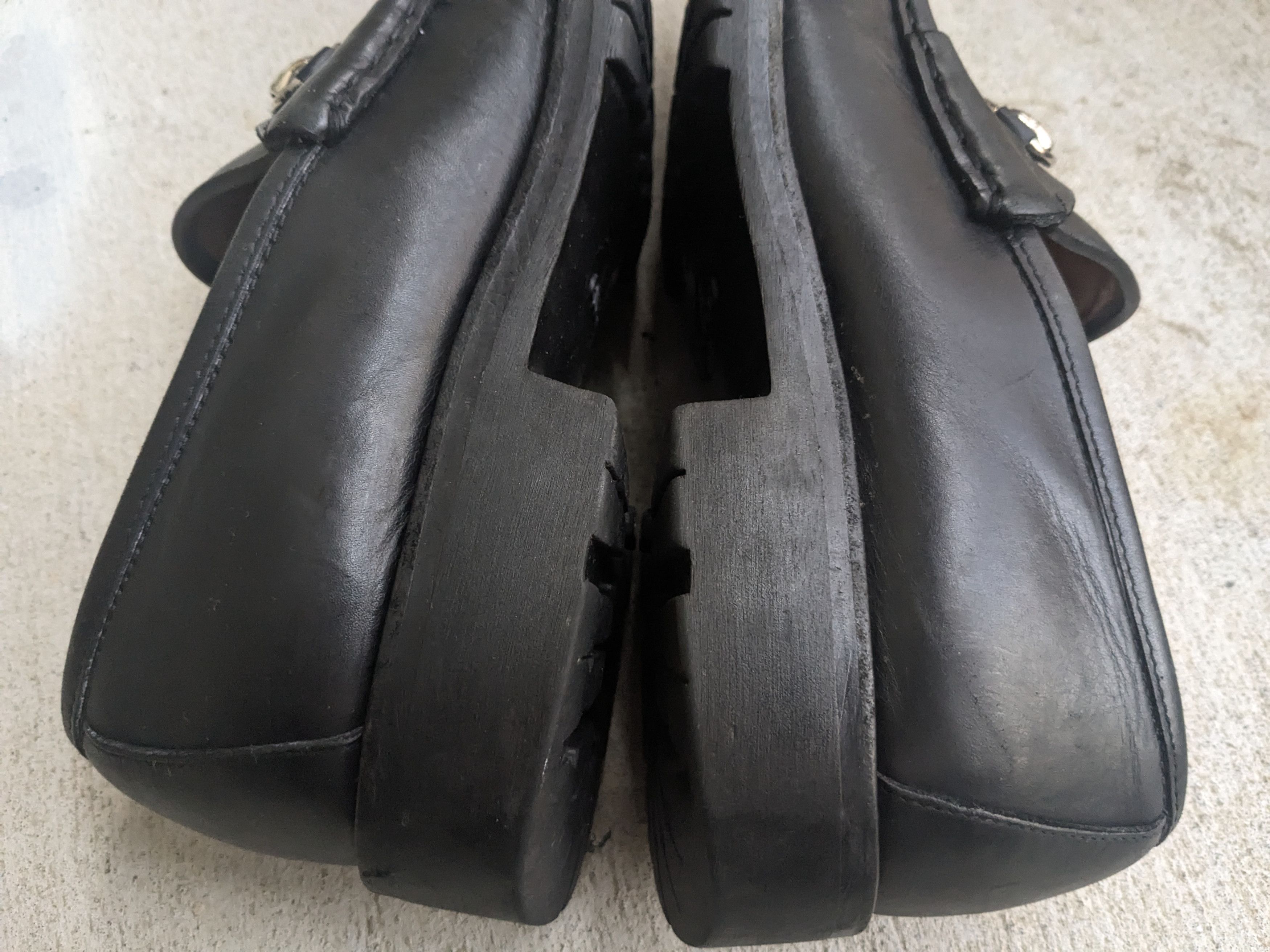 Gucci Gucci Horsebit Loafers Black 8 D Leather Rubber Snaffle Size US 8 / EU 41 - 8 Thumbnail