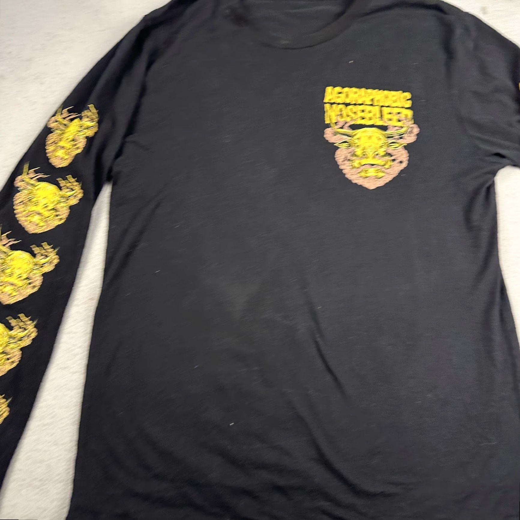 Vintage VINTAGE Agoraphobic Nosebleed Shirt Mens Small Black Long Sleeve Band Graphic Metal Size US M / EU 48-50 / 2 - 4 Thumbnail