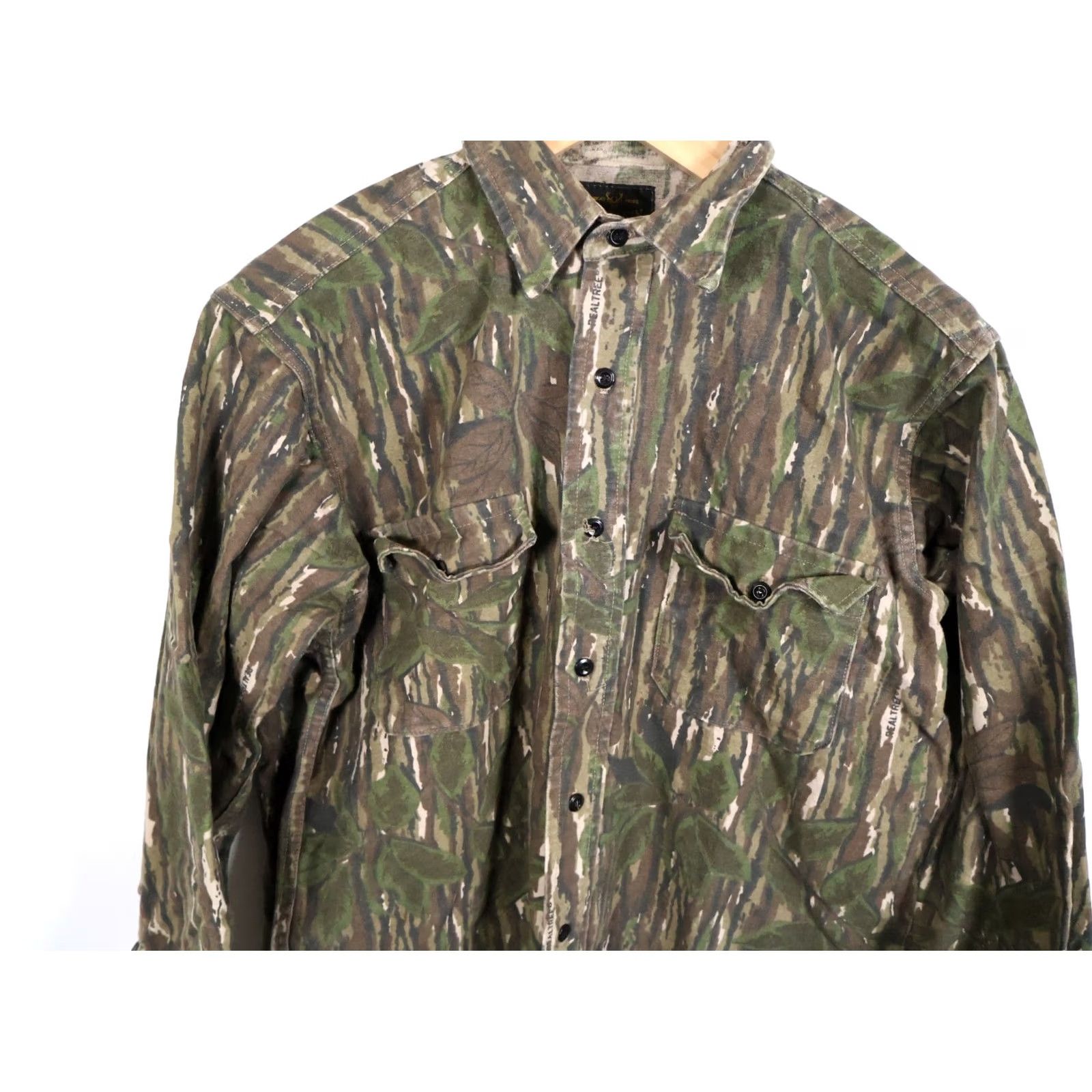 Realtree VINTAGE Melton Shirt Co. Deerskin Camouflage Flannel Shirt Mens Large Green RealTree Camouflage 80s Chamois Cotton Button-Up Size US L / EU 52-54 / 3 - 4 Thumbnail