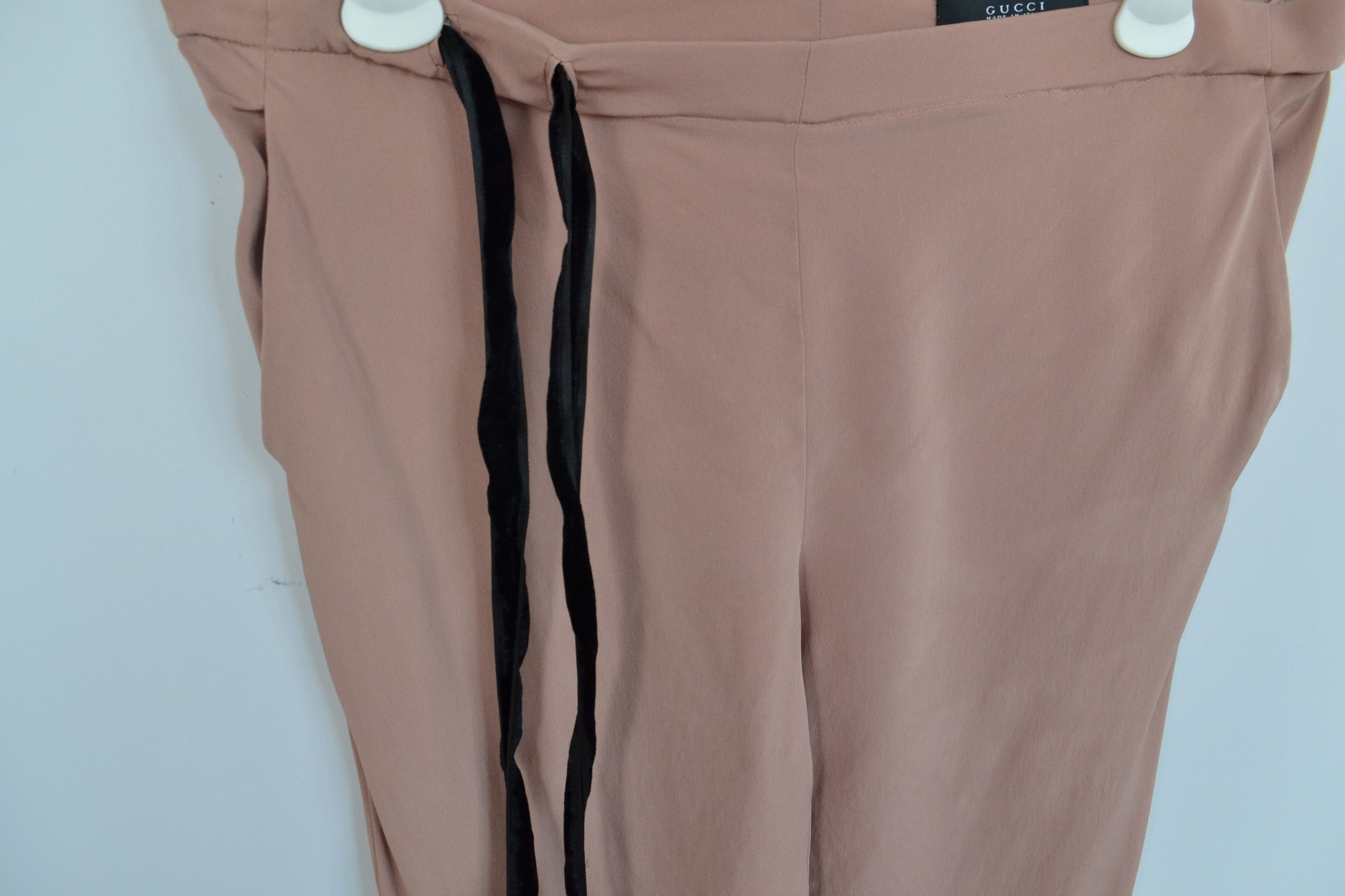 Gucci GUCCI Pants Silk Trousers Black Belt Zip Size 27" / US 4 / IT 40 - 3 Thumbnail