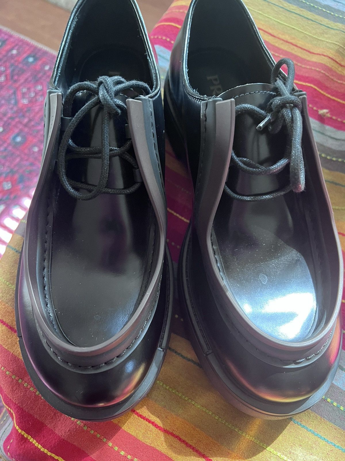 Prada Prada Opaque Brushed Leather Size US 10.5 / EU 43-44 - 1 Thumbnail