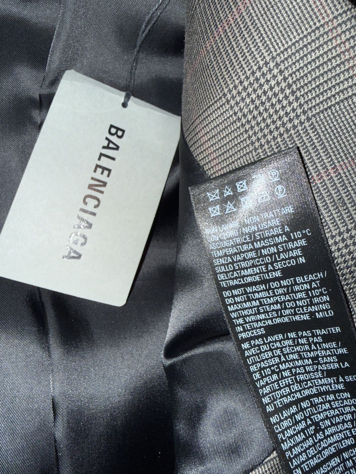 Balenciaga 'Washed' Prince Of Wales SB jacket Size 44R - 17 Thumbnail