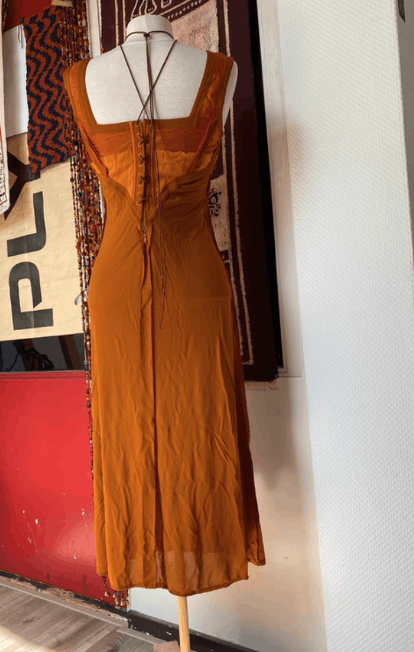 Jean Paul Gaultier × Vintage Jean Paul Gaultier Mesh Dress Corset Bondage Lace upVintage Size M / US 6-8 / IT 42-44 - 10 Thumbnail