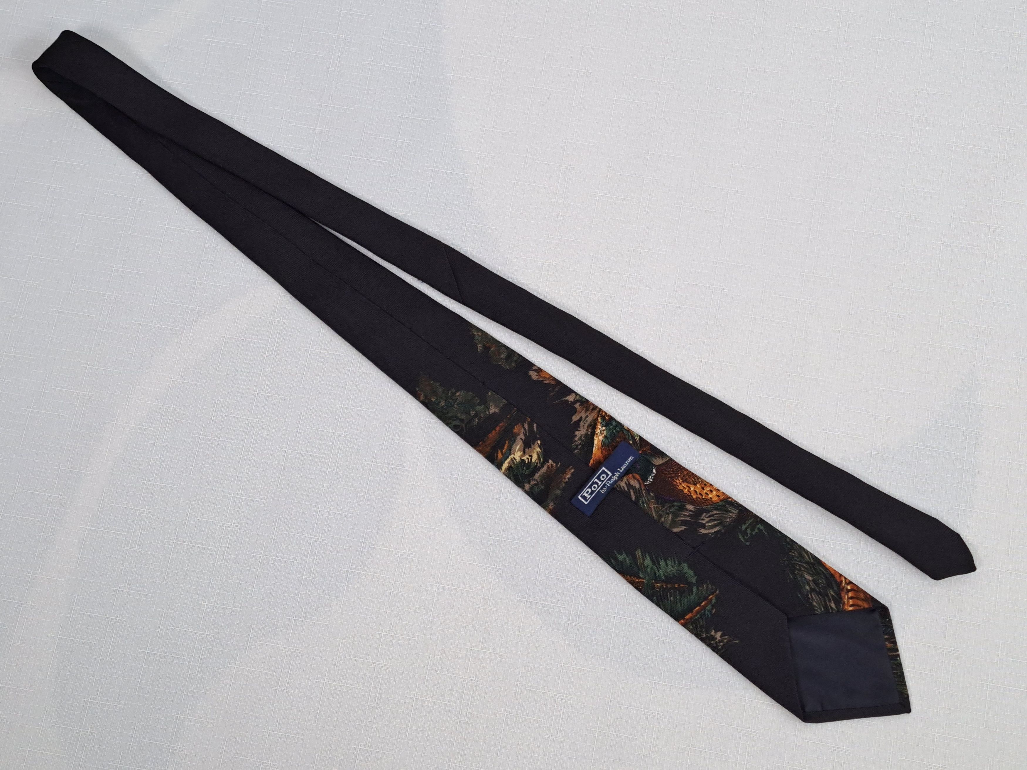 Polo Ralph Lauren Polo by Ralph Lauren rare pheasant print silk handmade tie. Size ONE SIZE - 4 Thumbnail