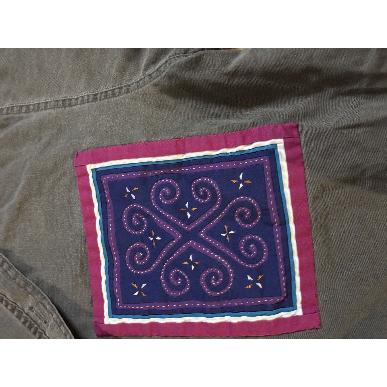 Bugle Boy Vtg 90s Bugle Boy Cotton Button Up,L, w/ Unique Grunge Patch Size US L / EU 52-54 / 3 - 2 Thumbnail
