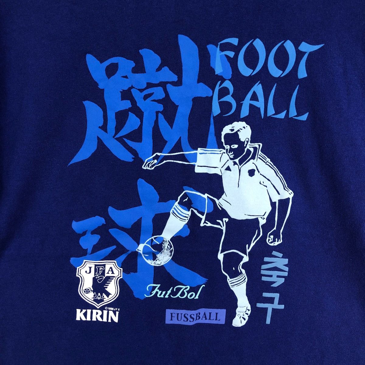 Adidas × Vintage Vintage 90s ADIDAS Kirin Japan Football T-Shirt Size US L / EU 52-54 / 3 - 3 Thumbnail