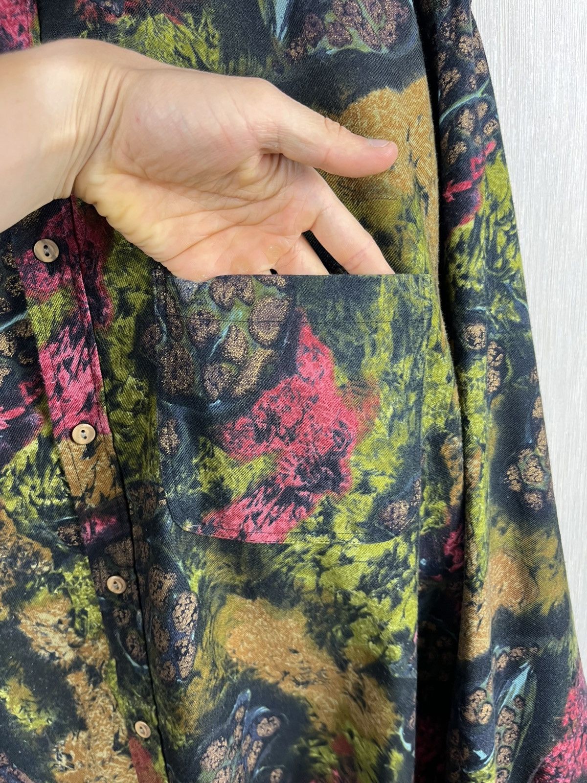 Vintage Vintage Double Duty retro crazy patterned full print shirt Size US XL / EU 56 / 4 - 7 Thumbnail