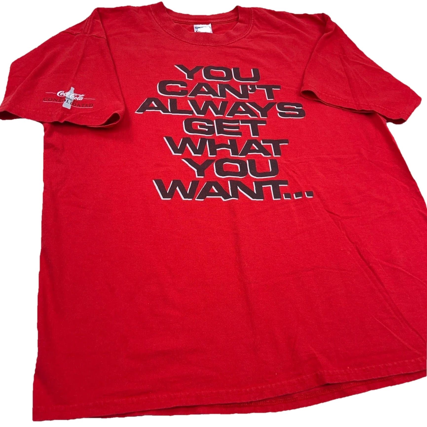 Gildan VINTAGE Gildan Coca Cola Shirt XL Red Tee 2000s Soccer Promo Heavyweight Mens Size US XL / EU 56 / 4 - 4 Thumbnail