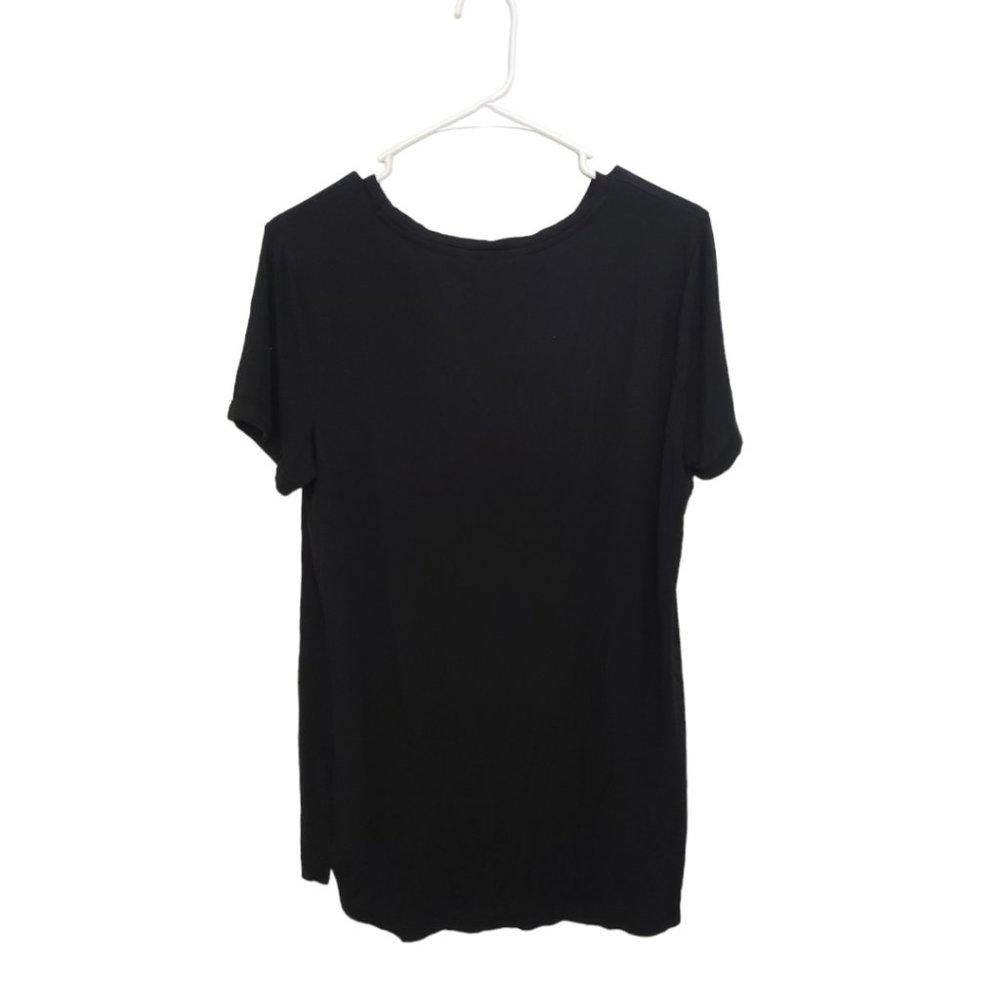 Designer CT551 Ellen Tracy Ladies Black Short Sleeve T-shirt M Size M / US 6-8 / IT 42-44 - 2 Thumbnail