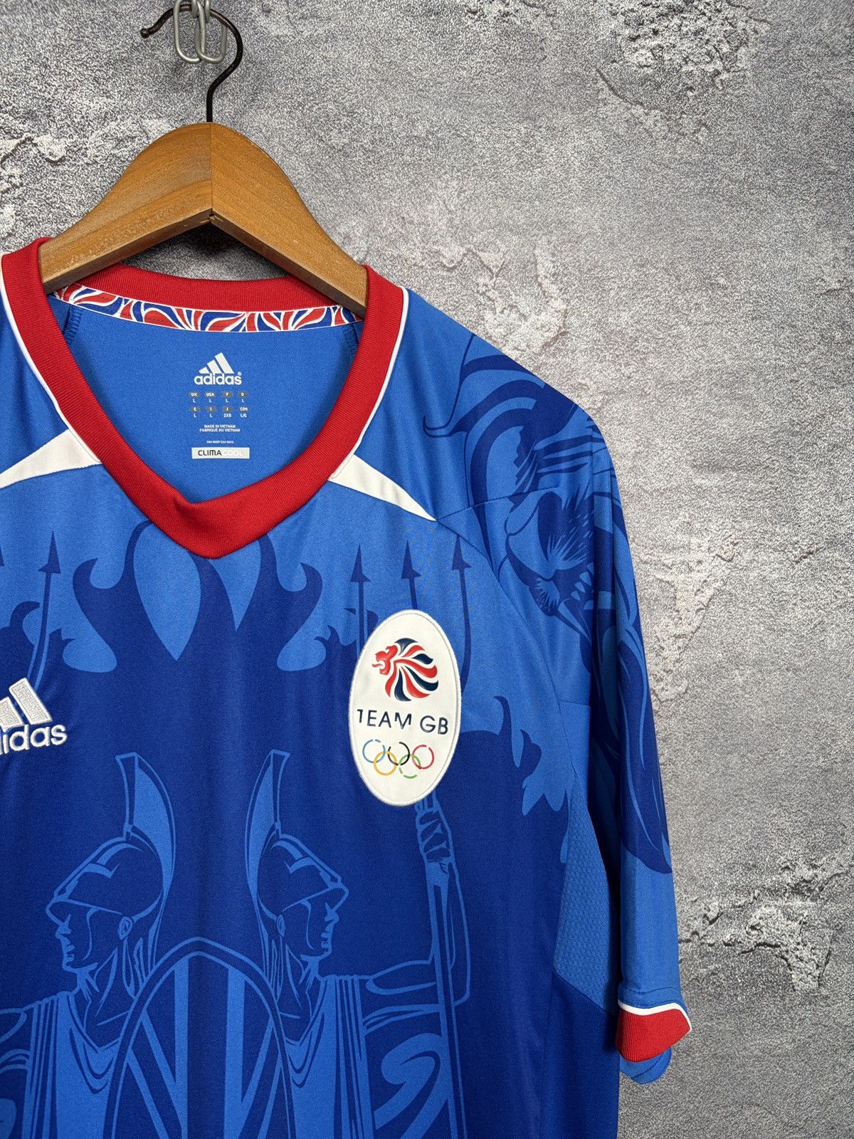 Adidas Vintage 2012 Olympics Game Great Britain Team Jersey T-shirt Size US L / EU 52-54 / 3 - 6 Thumbnail