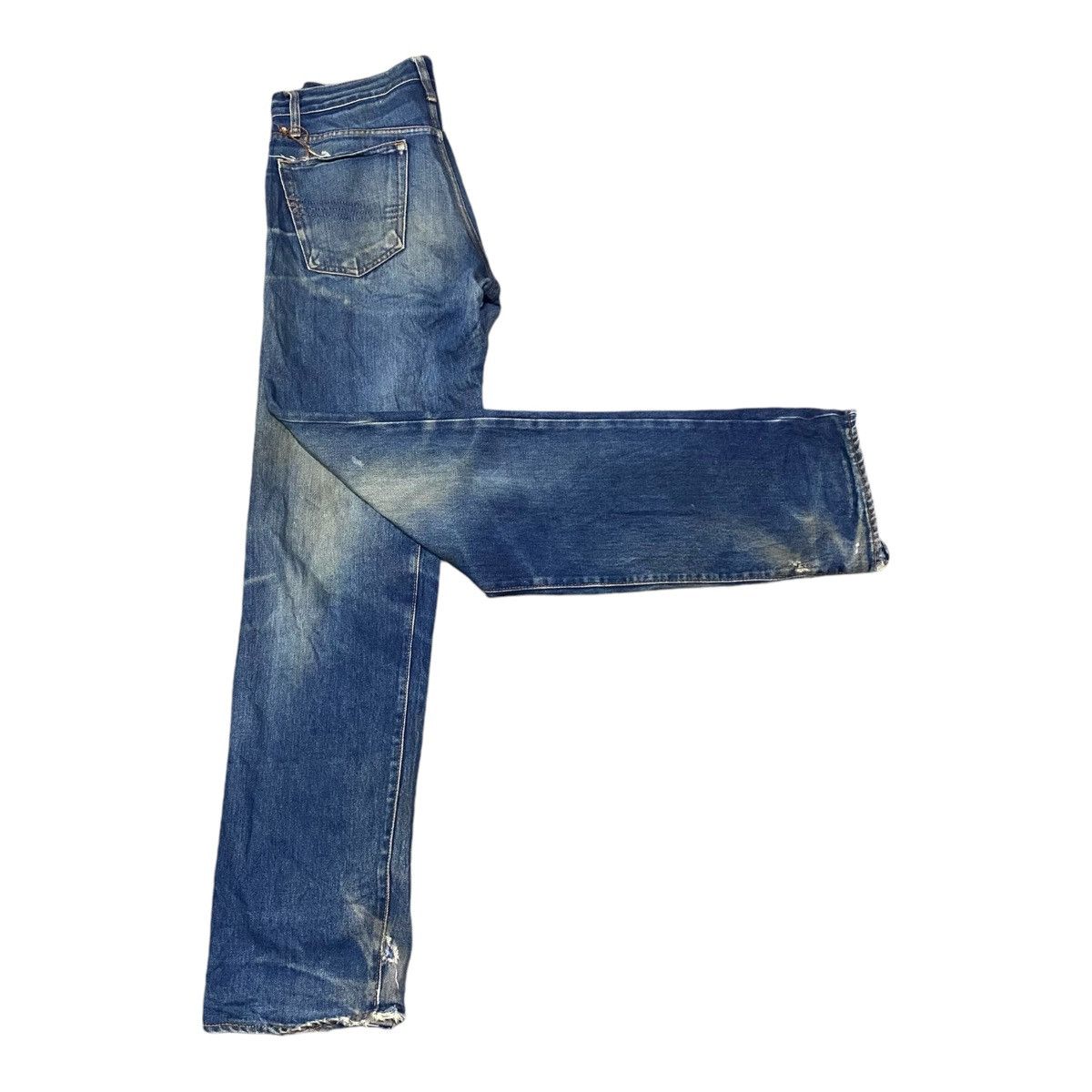 Japanese Brand × Jean × Vintage Vintage Bison Distressed Denim Pants Size US 31 - 4 Thumbnail