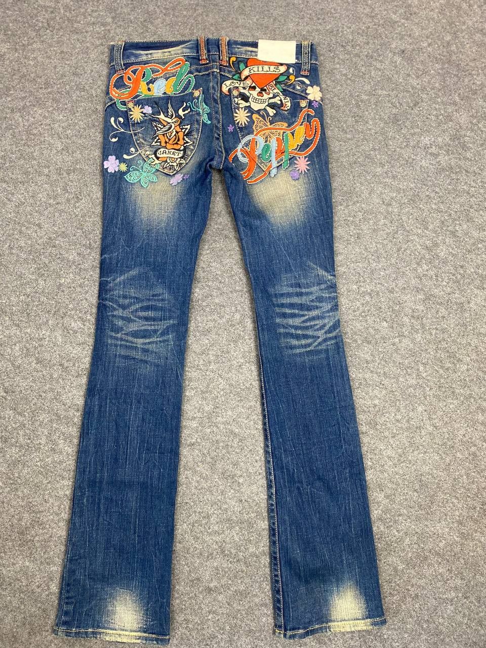 red pepper x ed hardy bootcut flare denim nice design