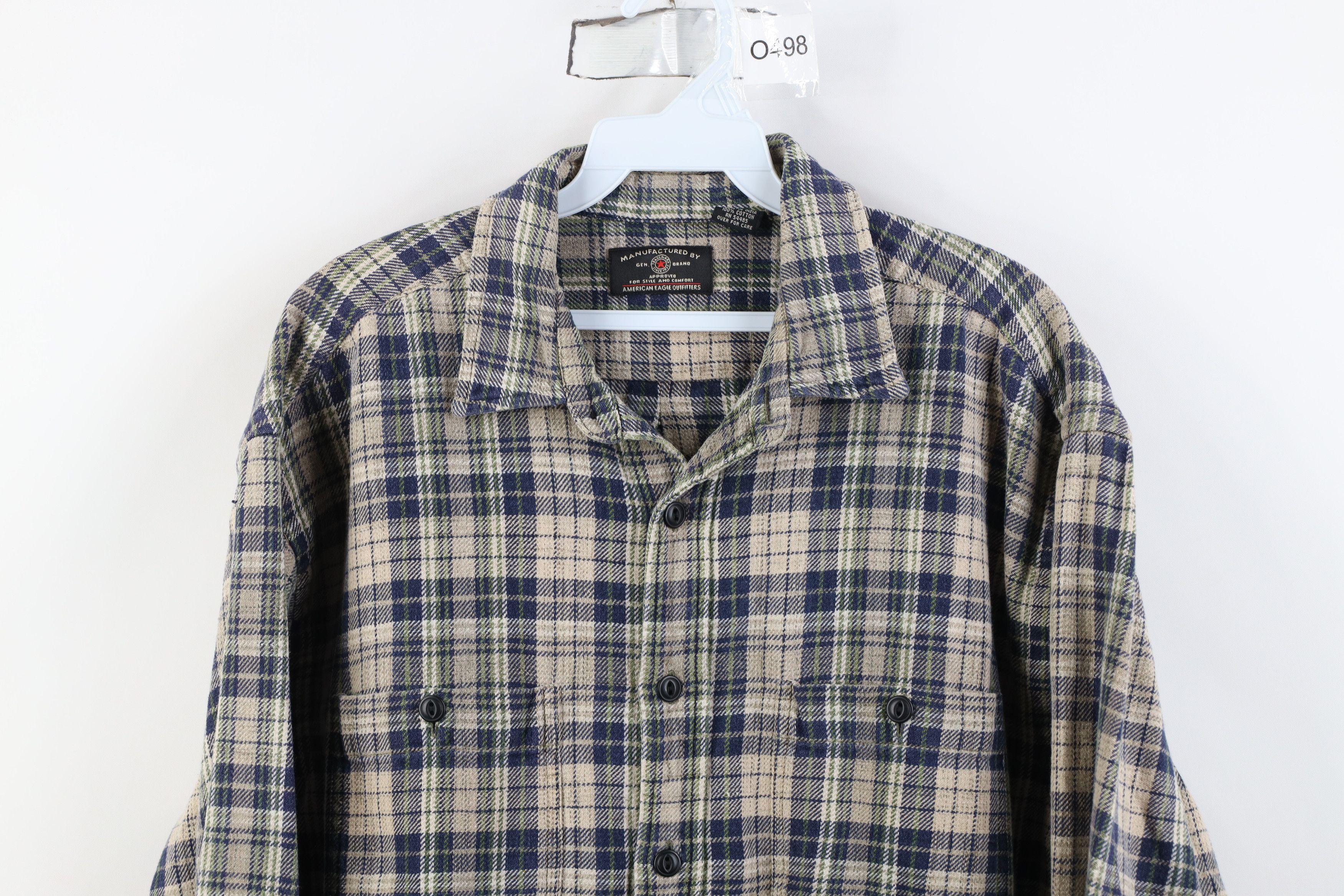 American Eagle Outfitters Vintage 90s American Eagle Outfitters Flannel Button Shirt Size US L / EU 52-54 / 3 - 2 Thumbnail