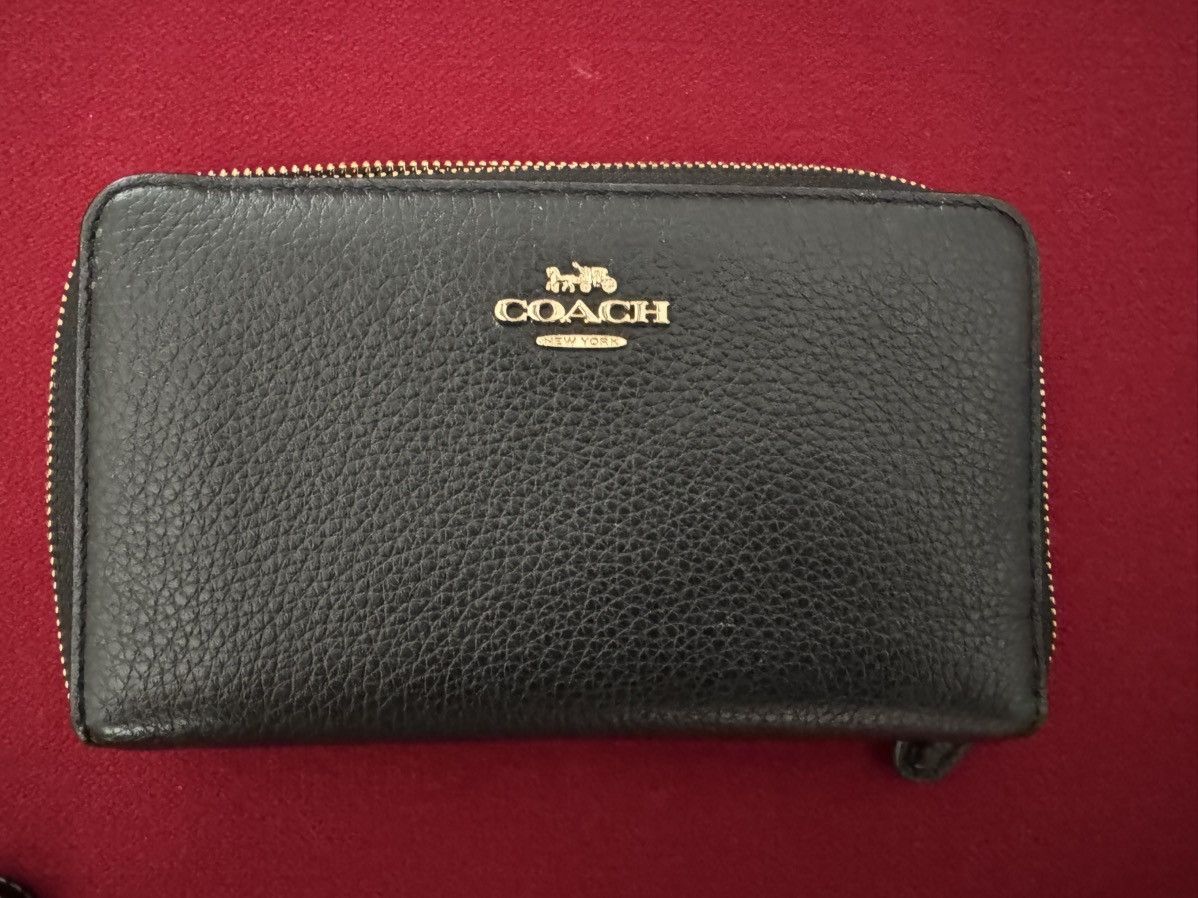 Coach Coach Medium ID Zip Around Wallet black Size ONE SIZE - 1 Thumbnail