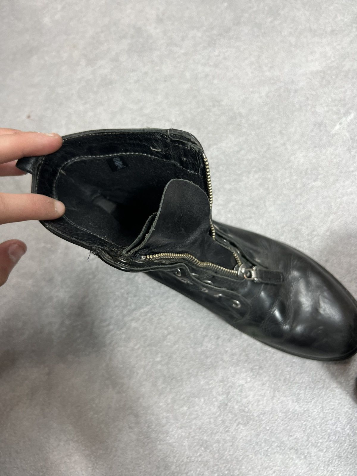 Vintage Vintage 90s Archive Japan Style Ankle-Zip Leather Boots Size US 7 / IT 37 - 10 Thumbnail